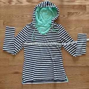 Sonoma Navy Blue and White Striped Hoodie